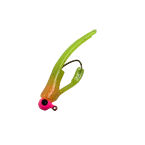 Snagless Rippertail, 8 Pack, Chartreuse Glitter