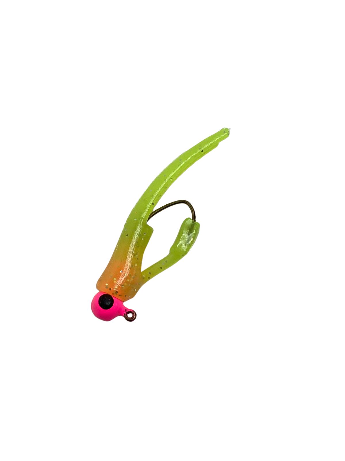 Snagless Rippertail, 8 Pack, Chartreuse Glitter