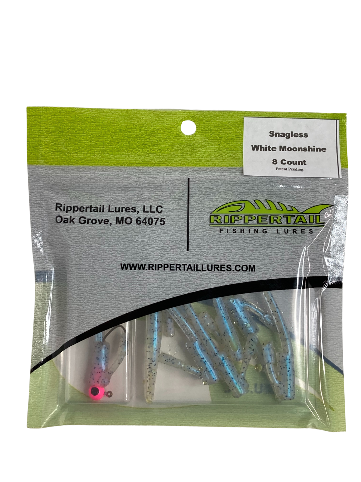 Snagless Rippertail, 8 Pack, White Moonshine - Image 4