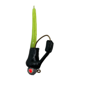 Snagless Rippertail, 8 Pack, Black Chartreuse